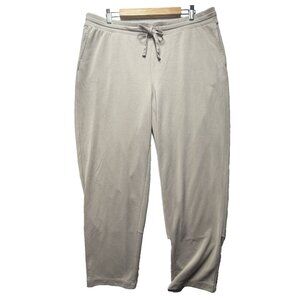 J. Jill Pure Jill Sand Washed Pique Tapered Pants Womens Sz XL Drawstring Tencel